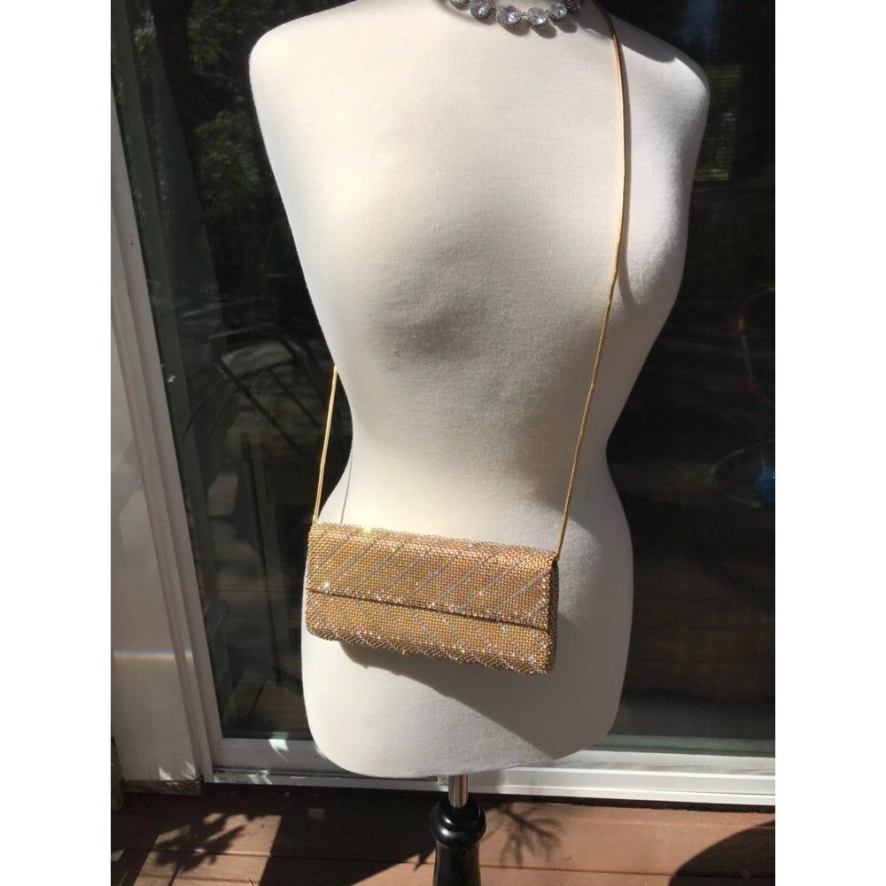 Sparkly Cheveron Crossbody Clutch